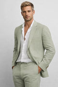 Tailliert Zweiteiler Anzug Herren Blazer Business Set