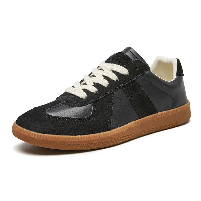 Leder Sneaker Herren – rutschfeste Low-Top Schnürschuhe