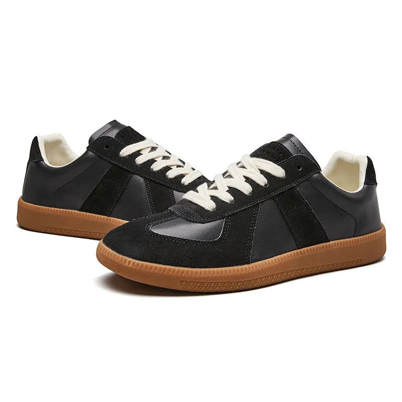 Leder Sneaker Herren – rutschfeste Low-Top Schnürschuhe