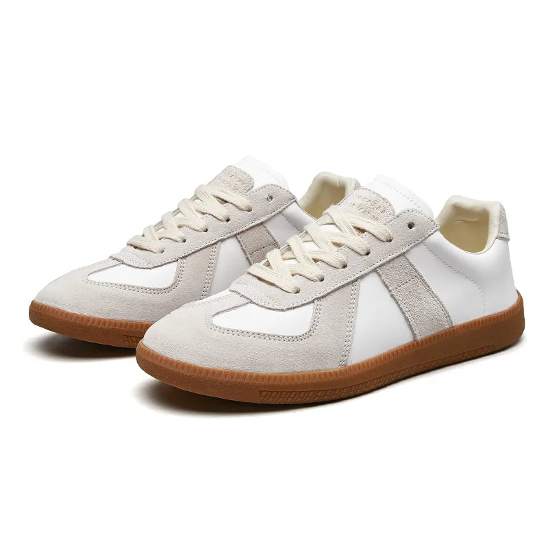 Leder Sneaker Herren – rutschfeste Low-Top Schnürschuhe