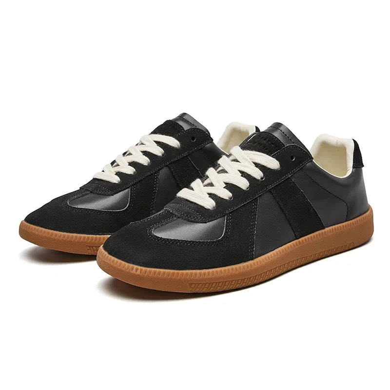 Leder Sneaker Herren – rutschfeste Low-Top Schnürschuhe