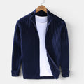 Voll-Zip Strickpullover Herren Cardigan Strickjacke