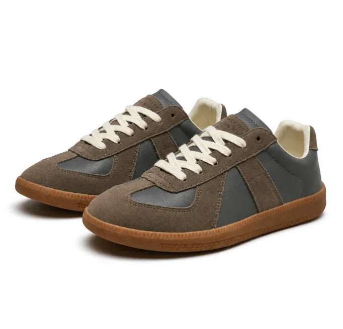 Leder Sneaker Herren – rutschfeste Low-Top Schnürschuhe