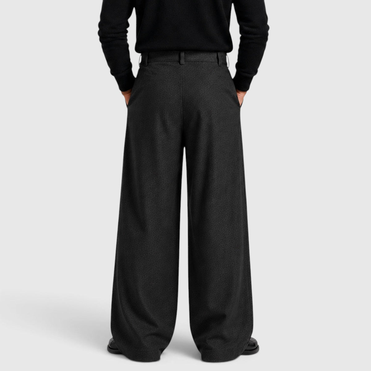 Bundfalten Anzughose Herren Gerade Elegant Business