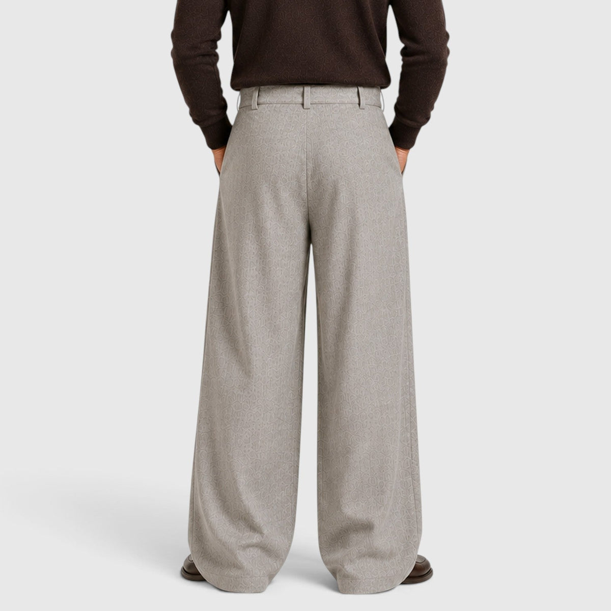 Bundfalten Anzughose Herren Gerade Elegant Business