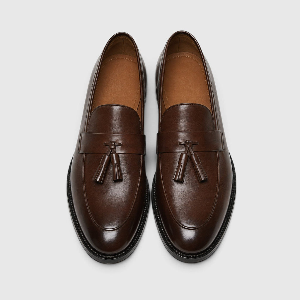 Quasten Leder Loafer Herren Slip-On Elegant Slipper